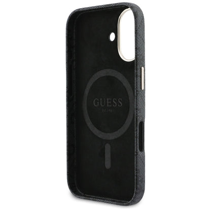 Futrola MagSafe za Apple iPhone 17, Guess, 4G Script Logo, Crna