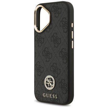 Futrola MagSafe za Apple iPhone 17, Guess, 4G Strass Logo, Crna