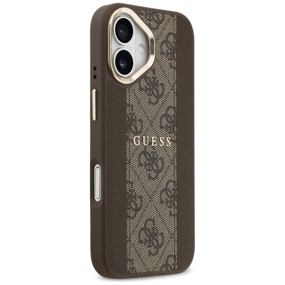Futrola MagSafe za Apple iPhone 17, Guess, 4G Stripe, Braon