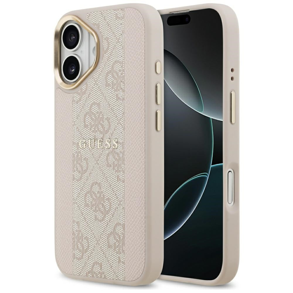 Futrola MagSafe za Apple iPhone 17, Guess, 4G Stripe, Roze