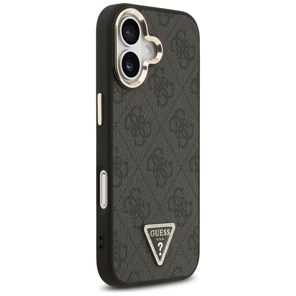 Futrola MagSafe za Apple iPhone 17, Guess, 4G Triangle Diamond Logo, Crna