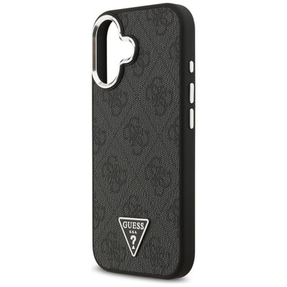 Futrola MagSafe za Apple iPhone 17, Guess, 4G Triangle Logo, Crno Srebrna