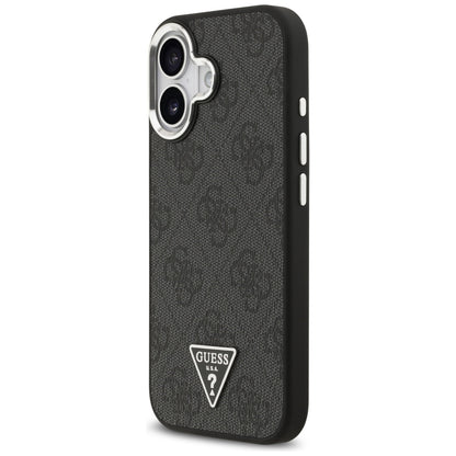 Futrola MagSafe za Apple iPhone 17, Guess, 4G Triangle Logo, Crno Srebrna