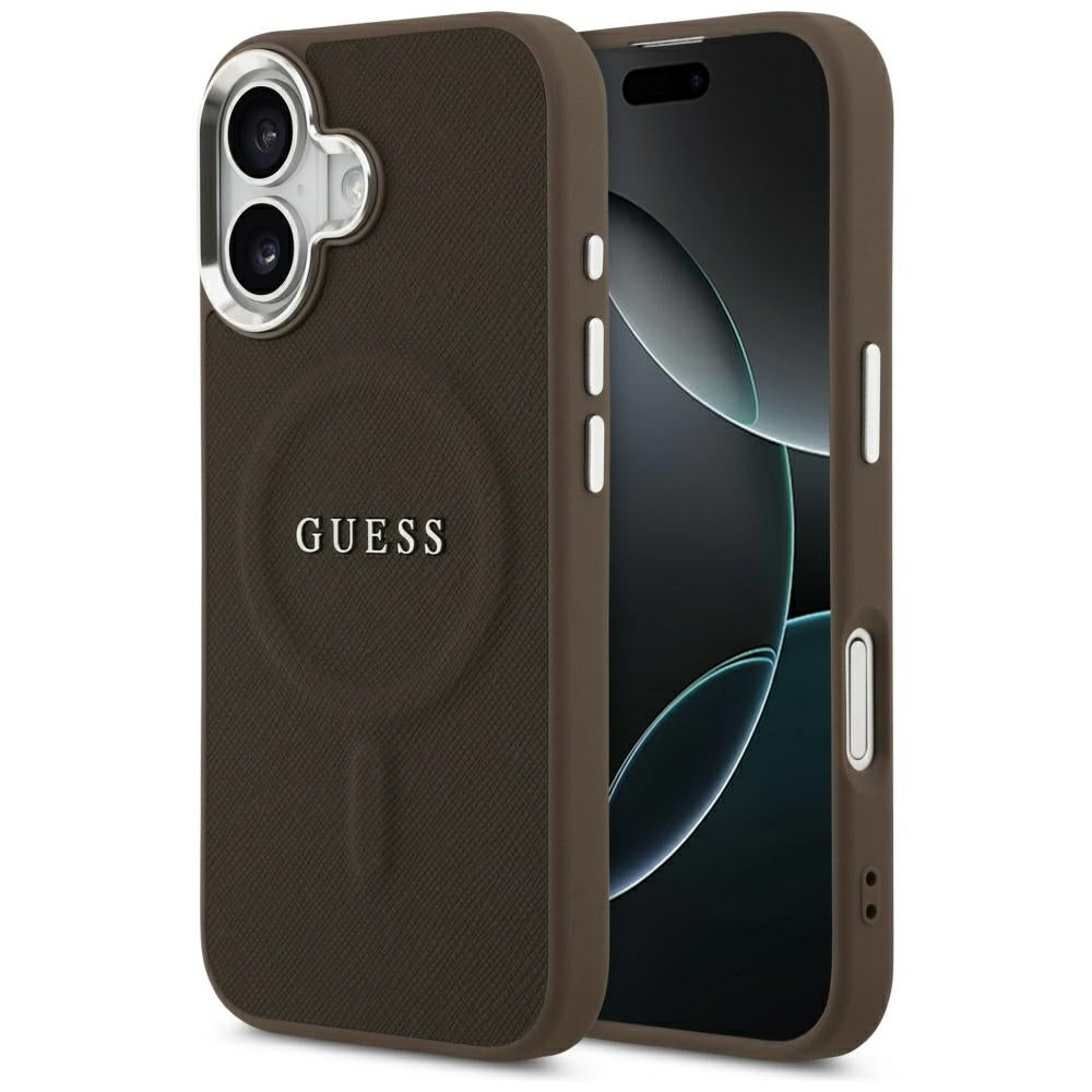 Futrola MagSafe za Apple iPhone 17, Guess, Classic Logo, Braon