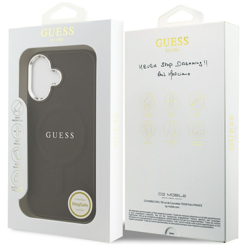 Futrola MagSafe za Apple iPhone 17, Guess, Classic Logo, Braon