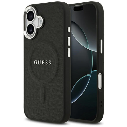 Futrola MagSafe za Apple iPhone 17, Guess, Classic Logo, Crna
