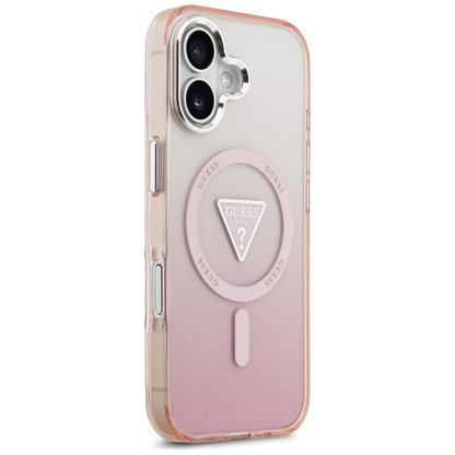 Futrola MagSafe za Apple iPhone 17, Guess, IML Gradient Triangle Logo, Roze