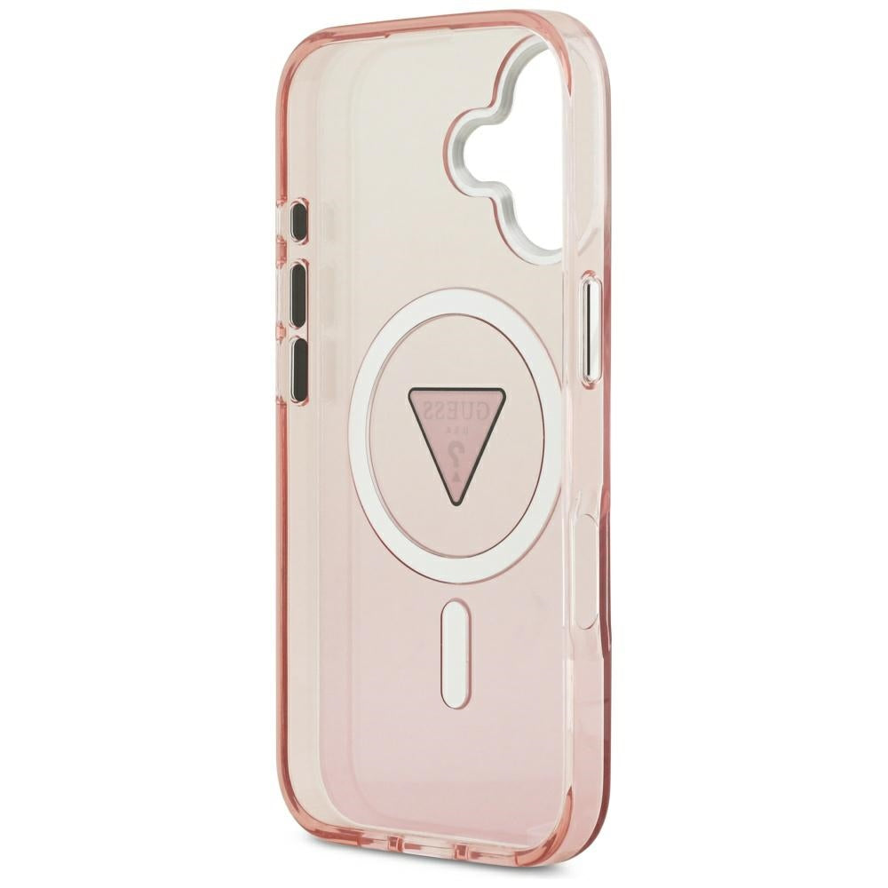 Futrola MagSafe za Apple iPhone 17, Guess, IML Gradient Triangle Logo, Roze