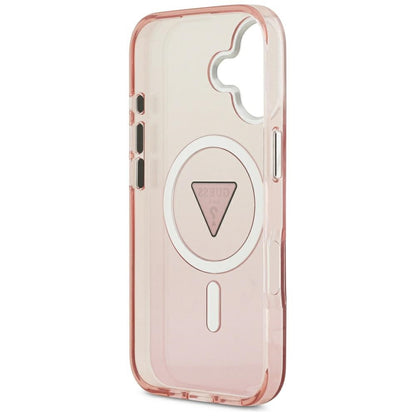 Futrola MagSafe za Apple iPhone 17, Guess, IML Gradient Triangle Logo, Roze