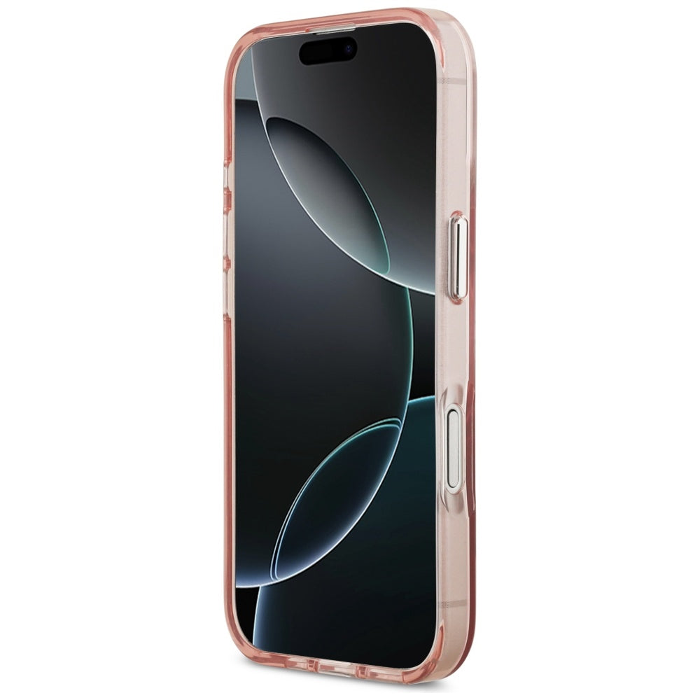 Futrola MagSafe za Apple iPhone 17, Guess, IML Gradient Triangle Logo, Roze