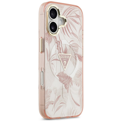 Futrola MagSafe za Apple iPhone 17, Guess, Jungle Tonal Triangle, Roze