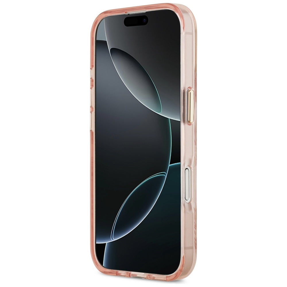 Futrola MagSafe za Apple iPhone 17, Guess, Jungle Tonal Triangle, Roze