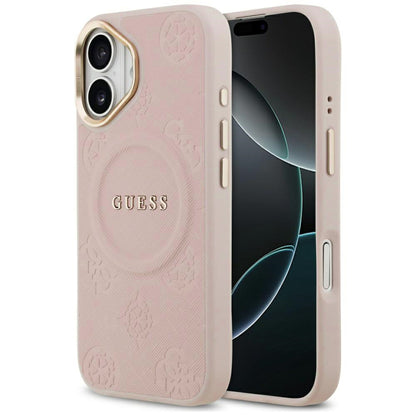 Futrola MagSafe za Apple iPhone 17, Guess, Peony Hot Stamp, Roze