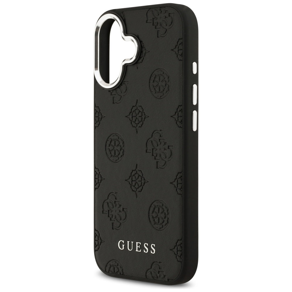 Futrola MagSafe za Apple iPhone 17, Guess, Peony Hot Stamp Script, Crna