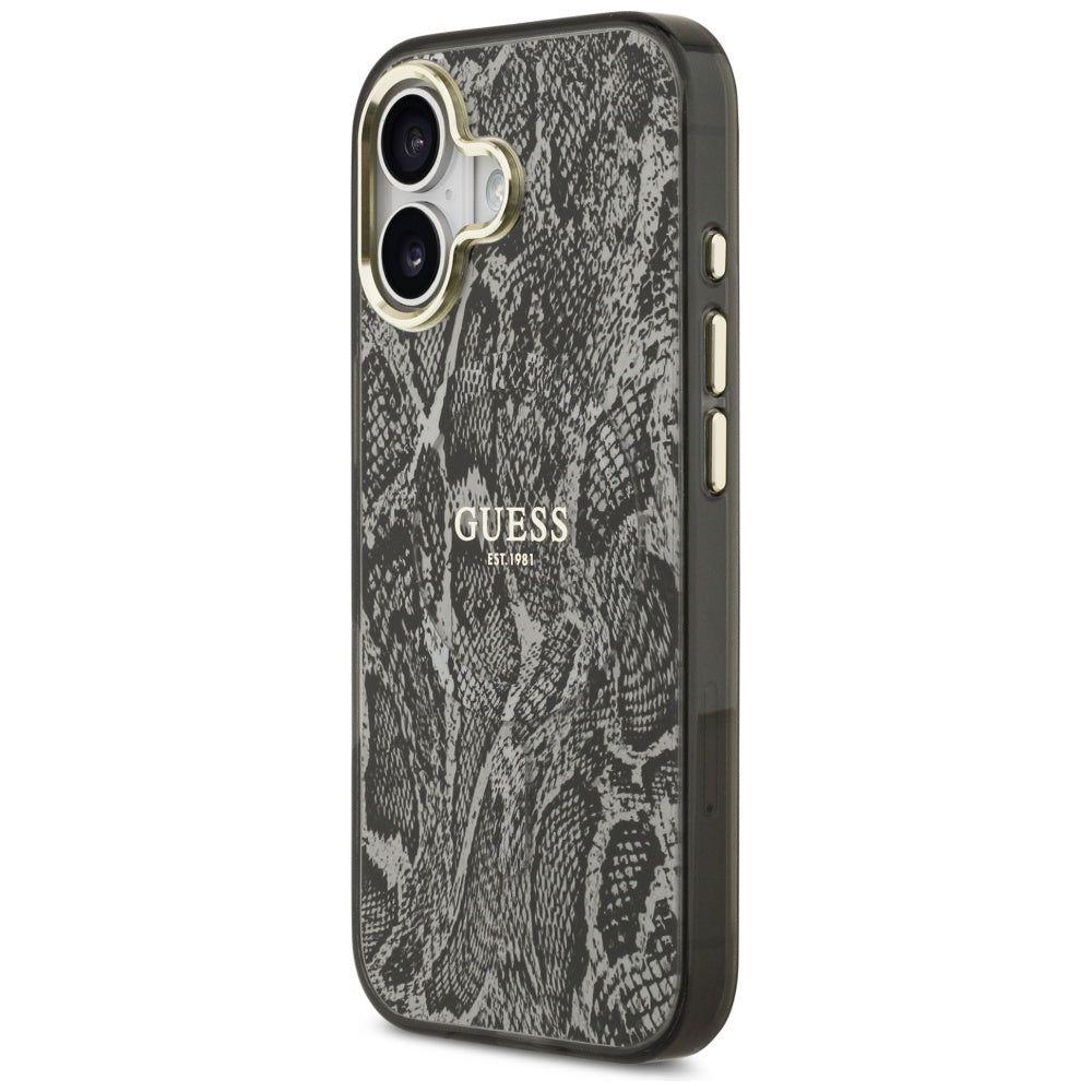 Futrola MagSafe za Apple iPhone 17, Guess, Python Pattern, Crna