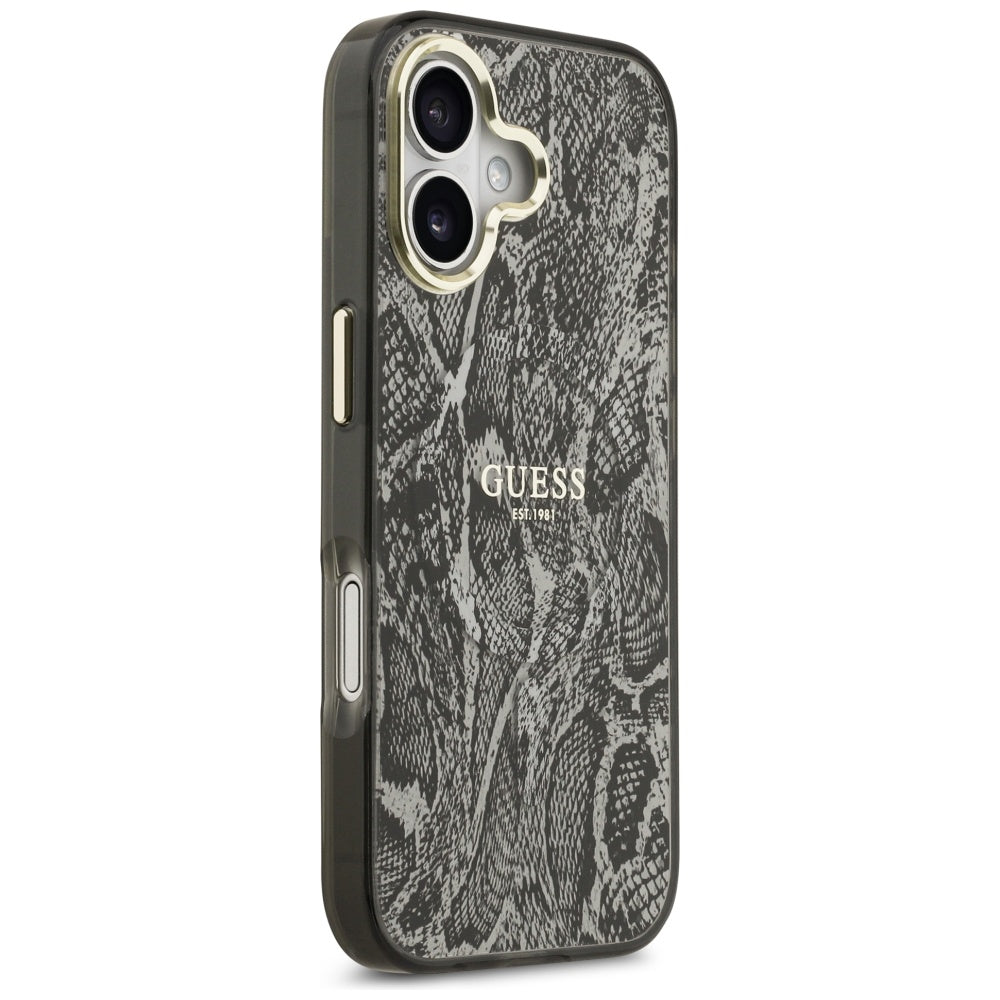 Futrola MagSafe za Apple iPhone 17, Guess, Python Pattern, Crna