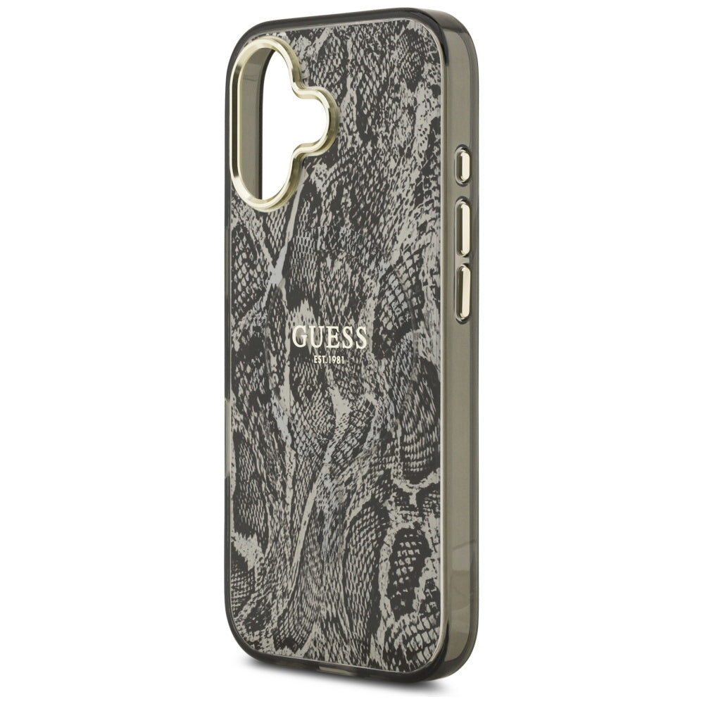 Futrola MagSafe za Apple iPhone 17, Guess, Python Pattern, Crna