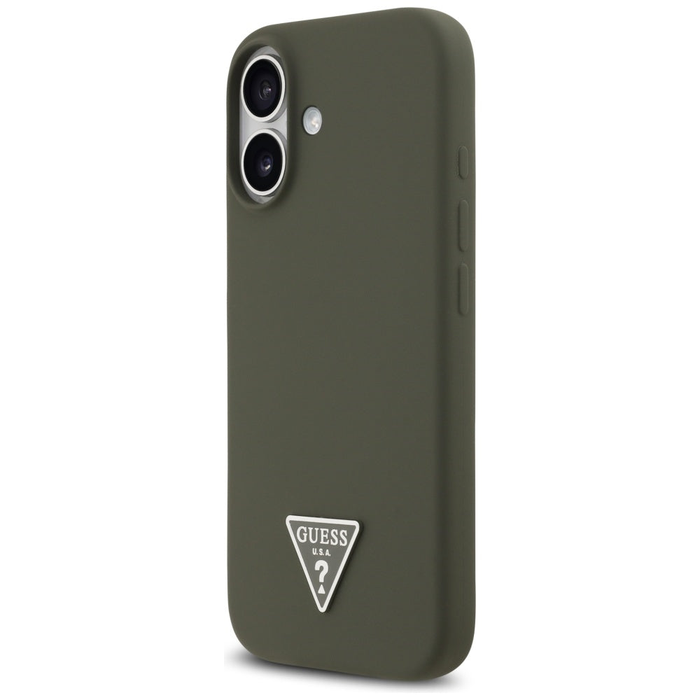 Futrola MagSafe za Apple iPhone 17, Guess, Triangle Logo, Kaki