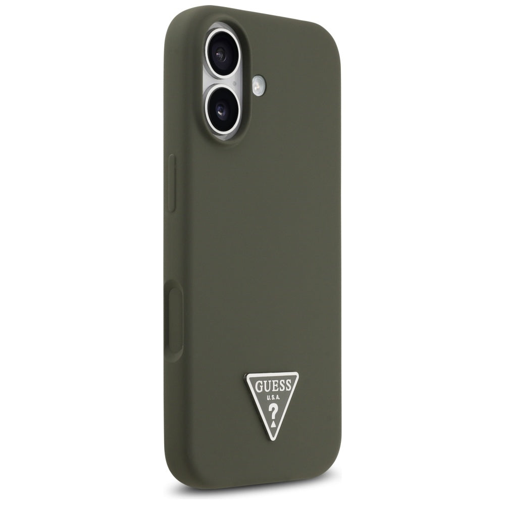 Futrola MagSafe za Apple iPhone 17, Guess, Triangle Logo, Kaki