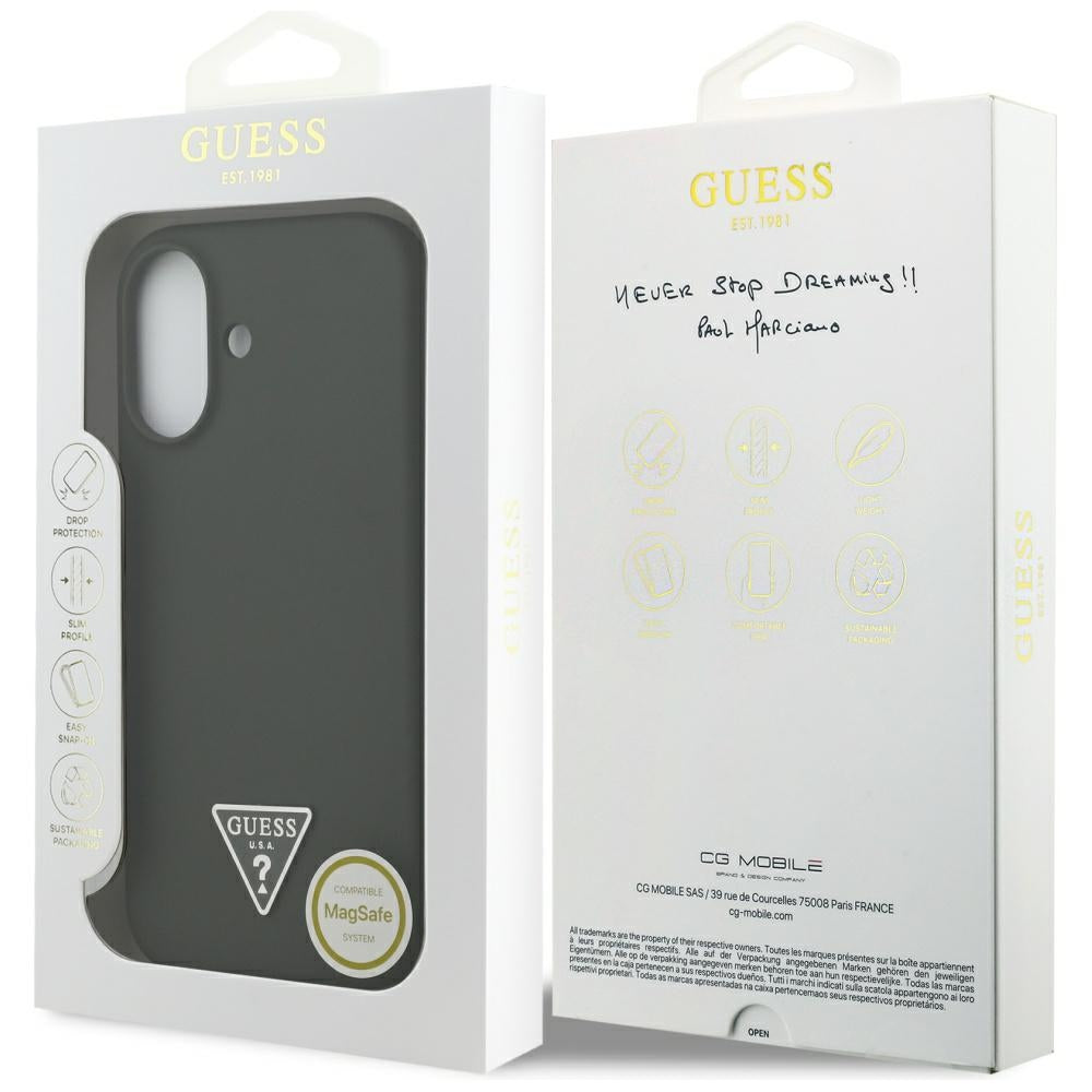 Futrola MagSafe za Apple iPhone 17, Guess, Triangle Logo, Kaki
