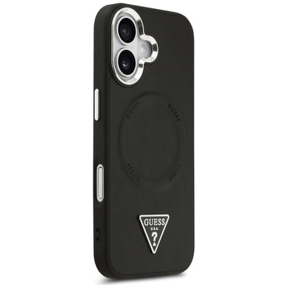 Futrola MagSafe za Apple iPhone 17, Guess, Triangle Logo, Crno Srebrna