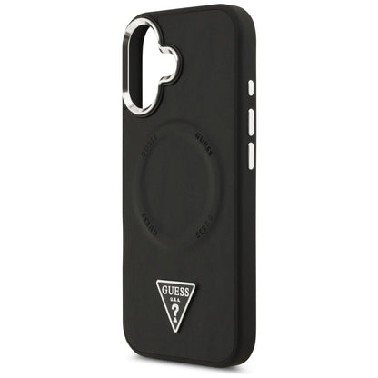 Futrola MagSafe za Apple iPhone 17, Guess, Triangle Logo, Crno Srebrna