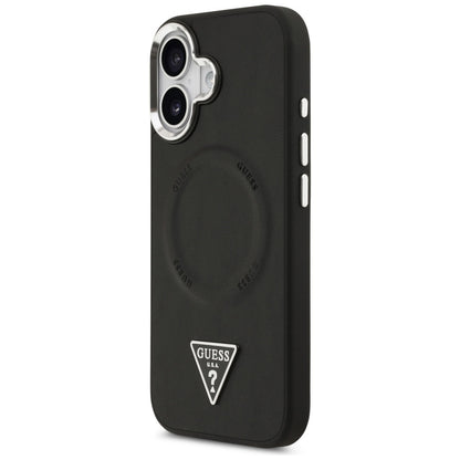 Futrola MagSafe za Apple iPhone 17, Guess, Triangle Logo, Crno Srebrna
