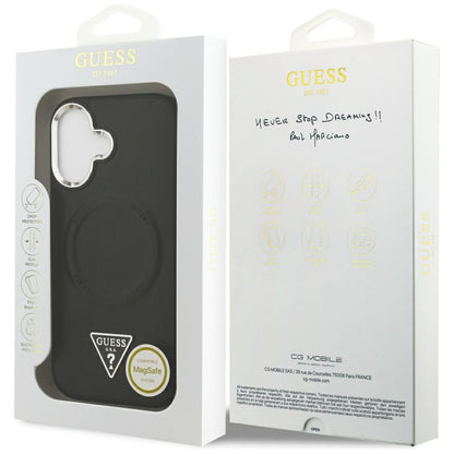 Futrola MagSafe za Apple iPhone 17, Guess, Triangle Logo, Crno Srebrna