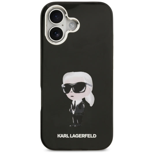 Futrola MagSafe za Apple iPhone 17, Karl Lagerfeld, IML Aquarelle Karl Ikonik, Crna