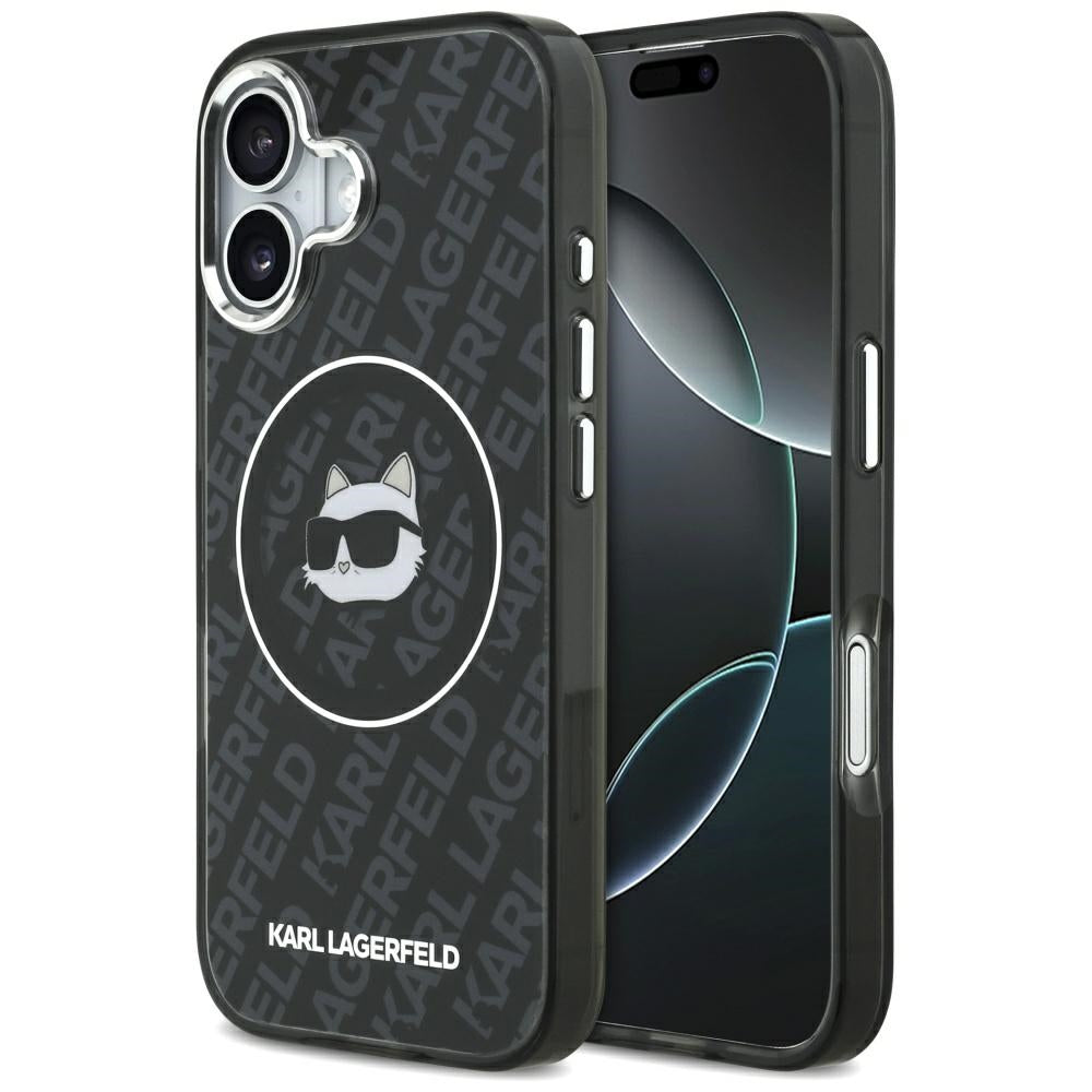 Futrola MagSafe za Apple iPhone 17, Karl Lagerfeld, IML Choupette`s Head, Crna