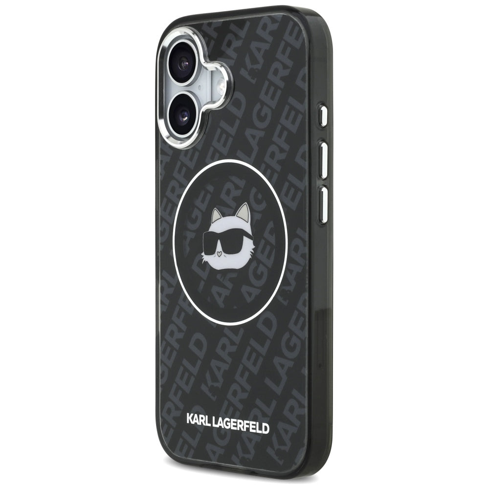 Futrola MagSafe za Apple iPhone 17, Karl Lagerfeld, IML Choupette`s Head, Crna