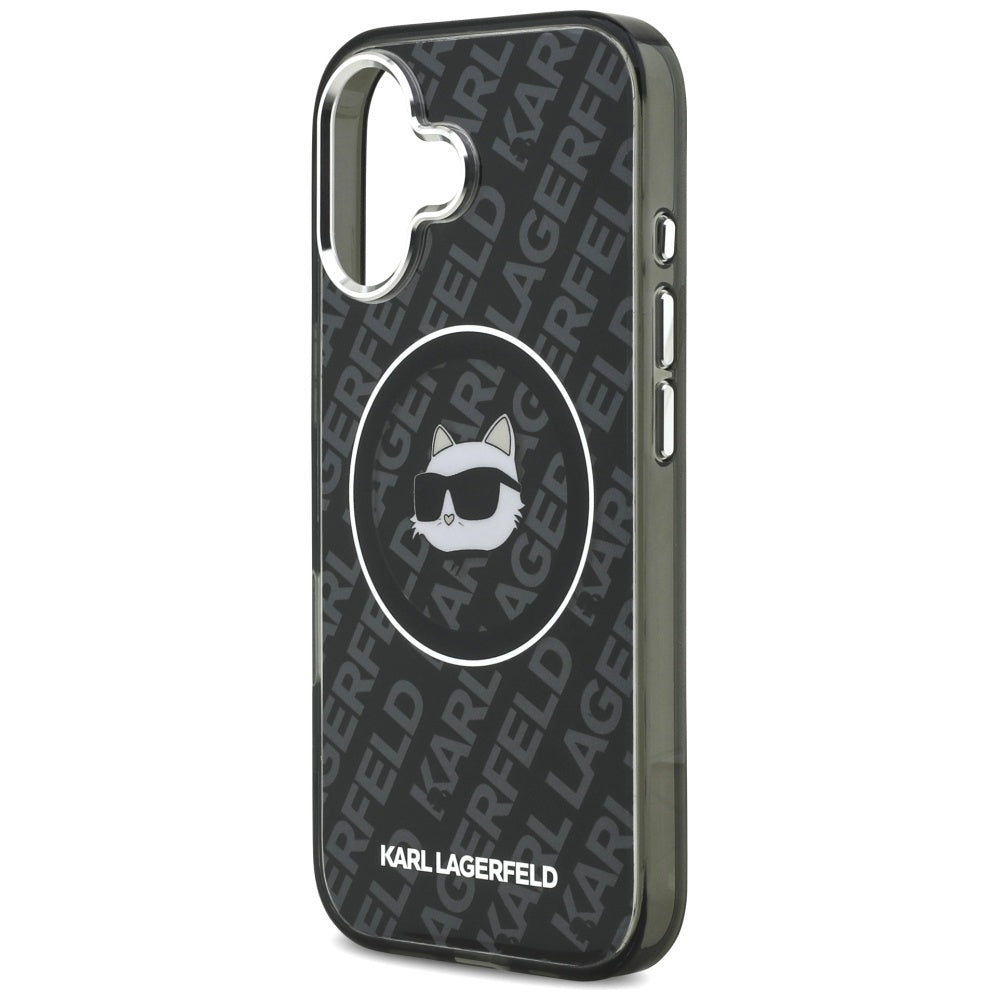 Futrola MagSafe za Apple iPhone 17, Karl Lagerfeld, IML Choupette`s Head, Crna