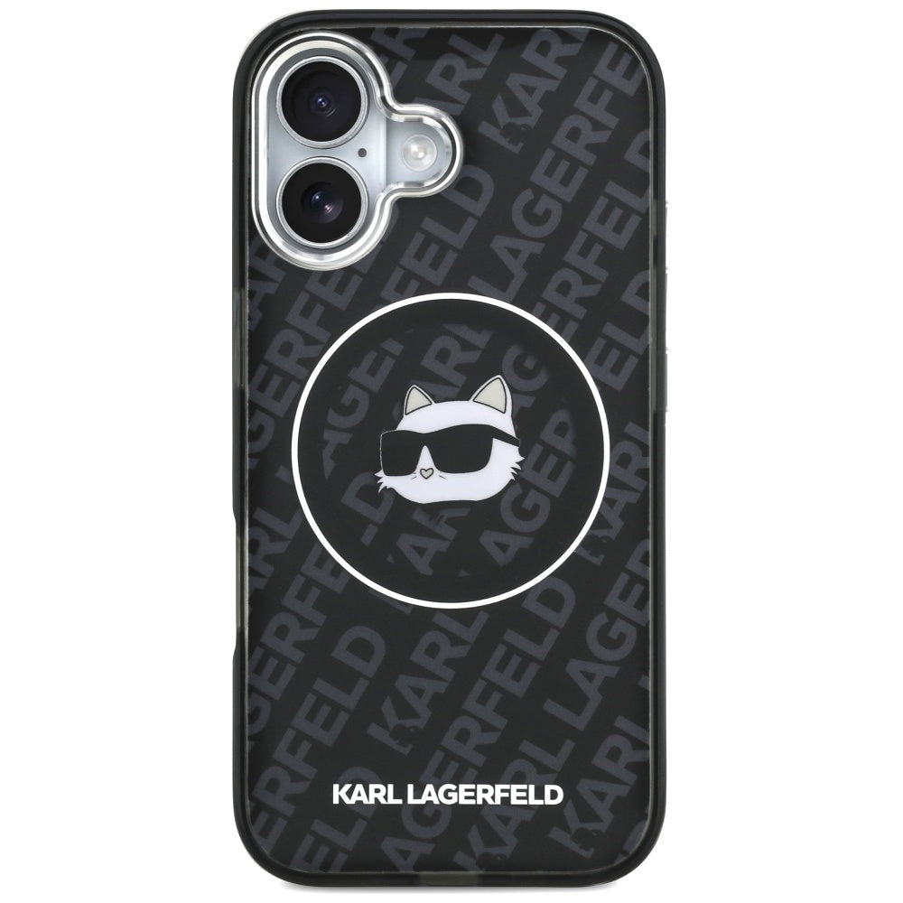 Futrola MagSafe za Apple iPhone 17, Karl Lagerfeld, IML Choupette`s Head, Crna