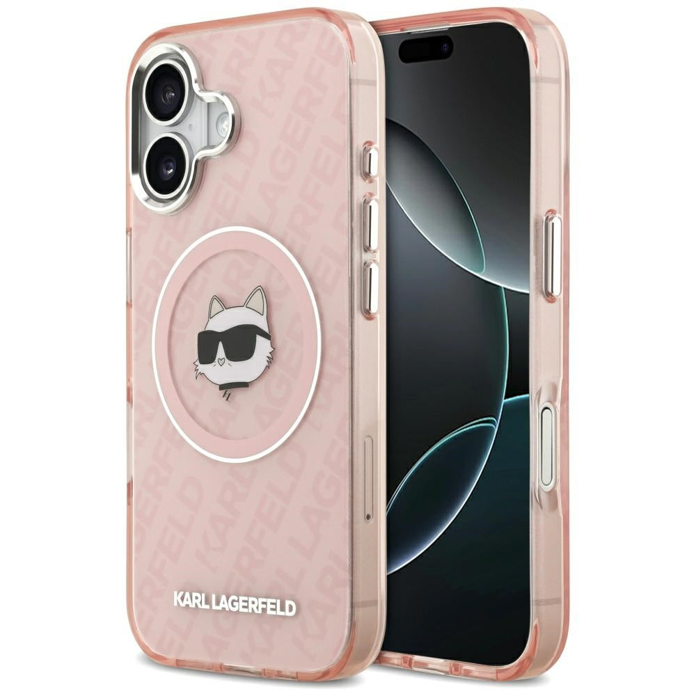 Futrola MagSafe za Apple iPhone 17, Karl Lagerfeld, IML Choupette`s Head, Roze