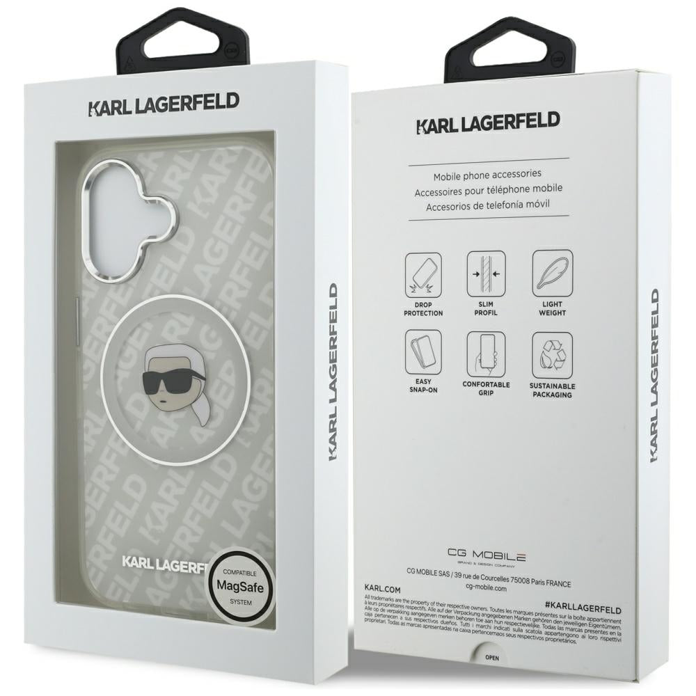 Futrola MagSafe za Apple iPhone 17, Karl Lagerfeld, IML Karl`s Head, Siva