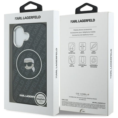 Futrola MagSafe za Apple iPhone 17, Karl Lagerfeld, IML Karl`s Head, Crna