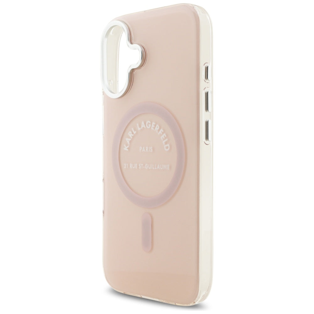 Futrola MagSafe za Apple iPhone 17, Karl Lagerfeld, IML Logo RSG, Roze