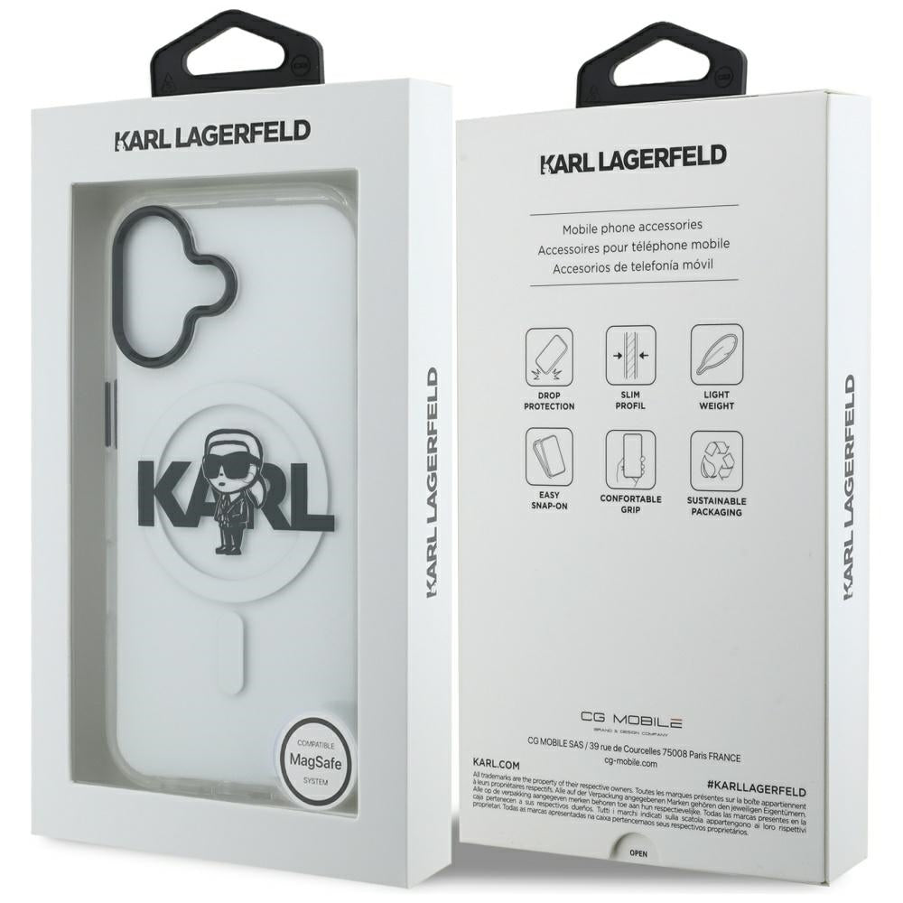 Futrola MagSafe za Apple iPhone 17, Karl Lagerfeld, IML Sketch Logo Karl, Providna
