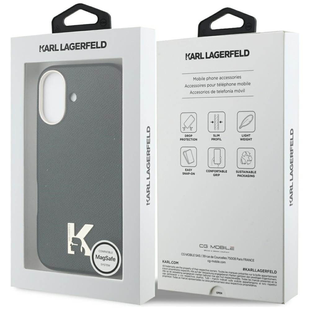 Futrola MagSafe za Apple iPhone 17, Karl Lagerfeld, Karl Head Logo, Crna