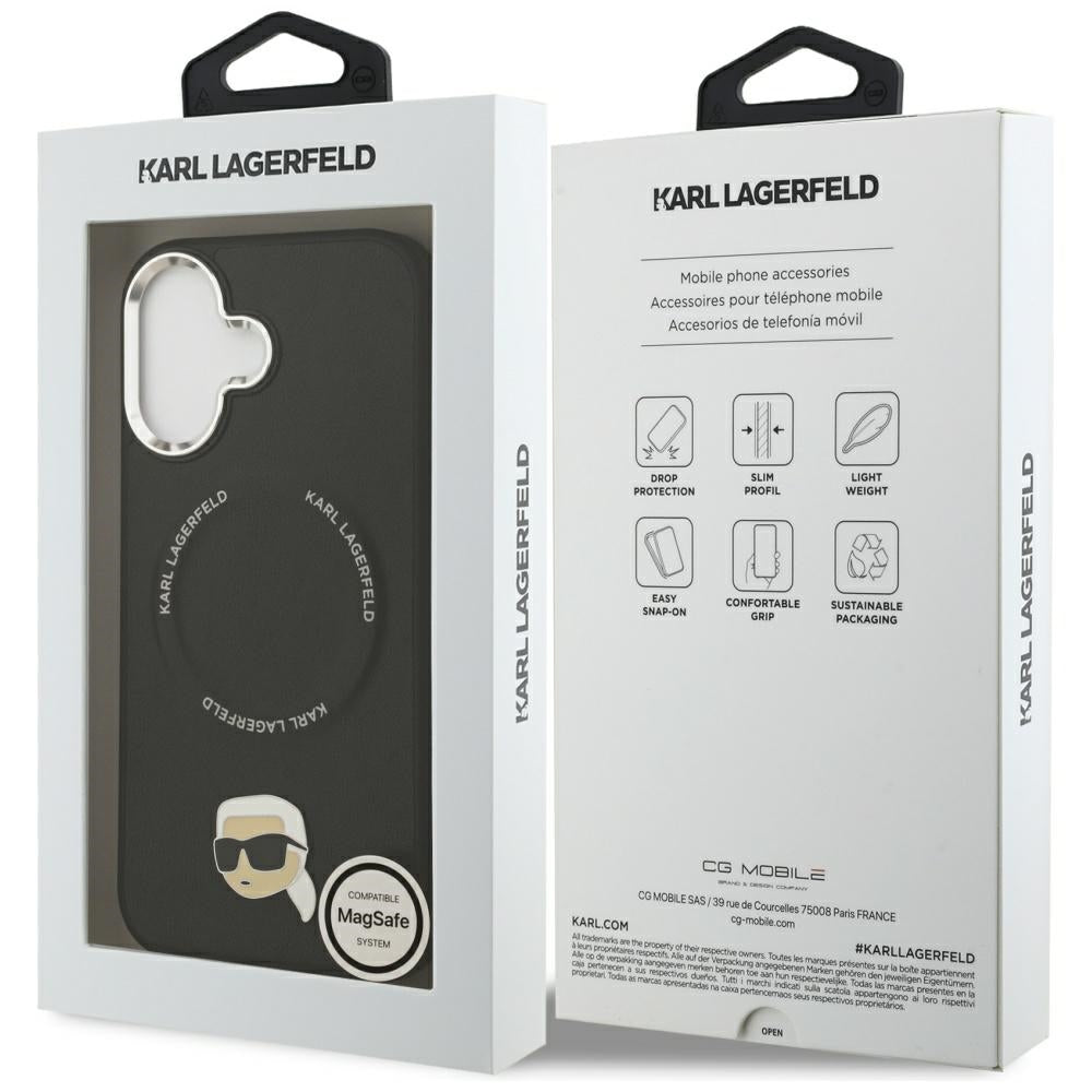 Futrola MagSafe za Apple iPhone 17, Karl Lagerfeld, Karl Pin, Crna