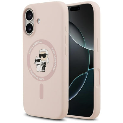 Futrola MagSafe za Apple iPhone 17, Karl Lagerfeld, Ring Karl & Choupette, Roze
