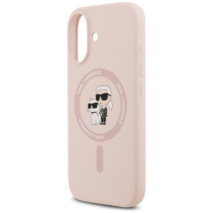 Futrola MagSafe za Apple iPhone 17, Karl Lagerfeld, Ring Karl & Choupette, Roze