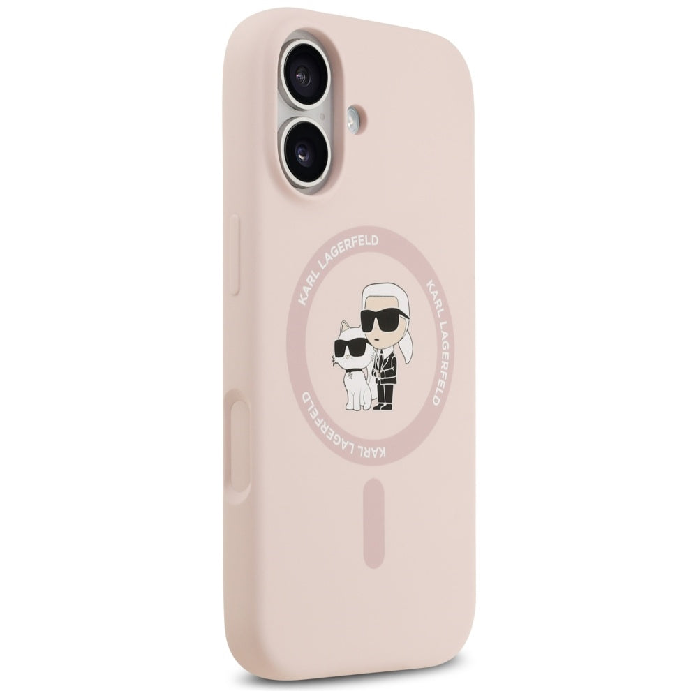 Futrola MagSafe za Apple iPhone 17, Karl Lagerfeld, Ring Karl & Choupette, Roze