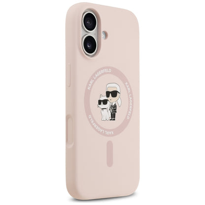 Futrola MagSafe za Apple iPhone 17, Karl Lagerfeld, Ring Karl & Choupette, Roze