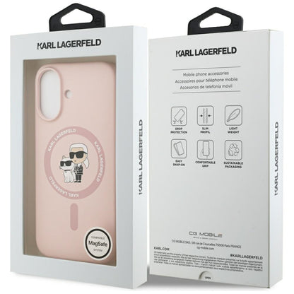 Futrola MagSafe za Apple iPhone 17, Karl Lagerfeld, Ring Karl & Choupette, Roze