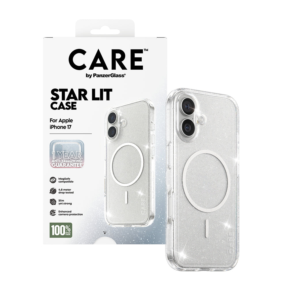 Futrola MagSafe za Apple iPhone 17, PanzerGlass, Care Urban Explorer Star Lit, Transparentna Bela