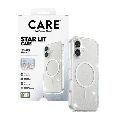 Futrola MagSafe za Apple iPhone 17, PanzerGlass, Care Urban Explorer Star Lit, Transparentna Bela