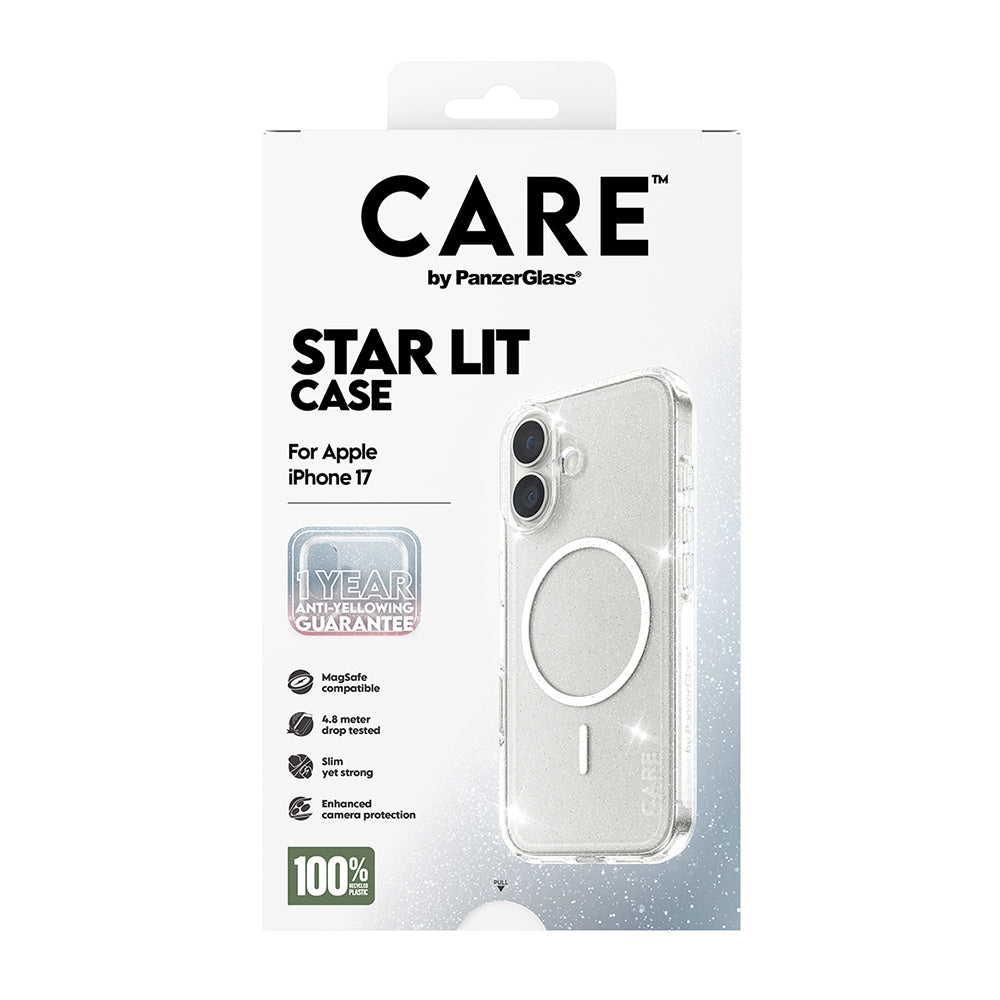 Futrola MagSafe za Apple iPhone 17, PanzerGlass, Care Urban Explorer Star Lit, Transparentna Bela