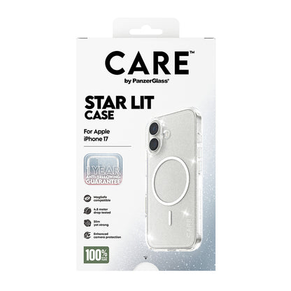 Futrola MagSafe za Apple iPhone 17, PanzerGlass, Care Urban Explorer Star Lit, Transparentna Bela