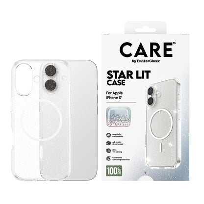 Futrola MagSafe za Apple iPhone 17, PanzerGlass, Care Urban Explorer Star Lit, Transparentna Bela